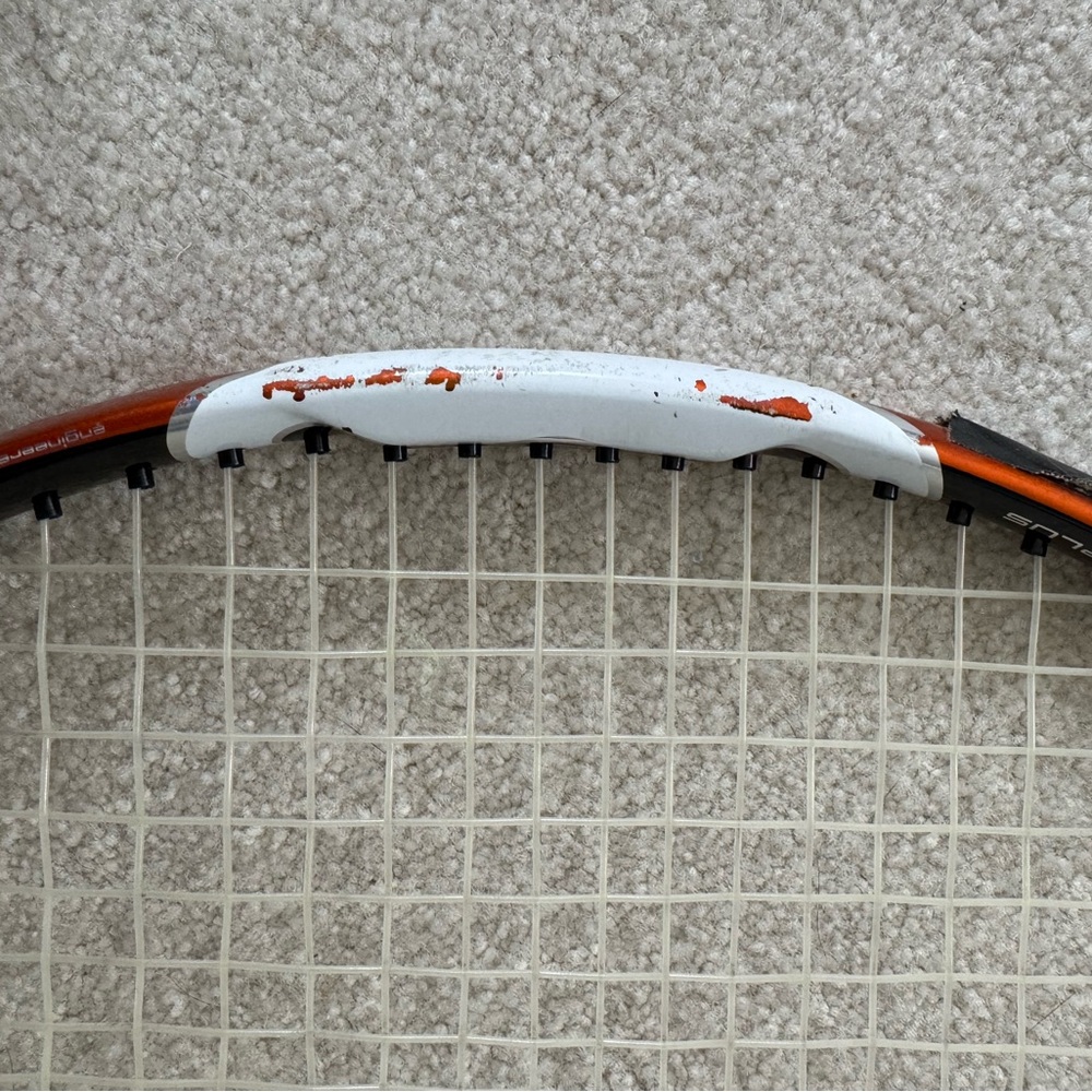 Wilson Racket with Orange Frame and Yellow Grip - Picture 5 of 8